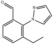 3-乙基-2-(1H-吡唑-1-基)苯甲醛 结构式