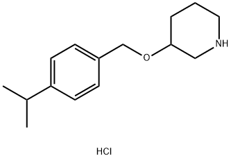 3-[(4-Isopropylbenzyl)oxy]piperidine hydrochloride Structure