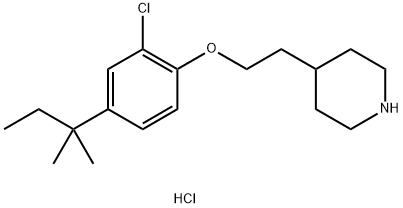 4-{2-[2-Chloro-4-(tert-pentyl)phenoxy]-ethyl}piperidine hydrochloride Structure