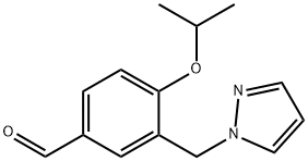 4-Isopropoxy-3-pyrazol-1-ylmethyl-benzaldehyde 结构式