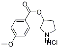 3-Pyrrolidinyl 4-methoxybenzoate hydrochloride 化学構造式