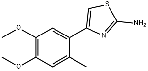 4-(4,5-Dimethoxy-2-methyl-phenyl)-thiazol-2-ylamine 结构式
