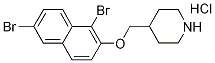 4-{[(1,6-Dibromo-2-naphthyl)oxy]methyl}piperidinehydrochloride Struktur