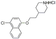 4-{2-[(4-Chloro-1-naphthyl)oxy]ethyl}piperidinehydrochloride Structure