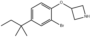 3-Azetidinyl 2-bromo-4-(tert-pentyl)phenyl ether Structure