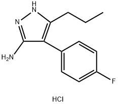 4-(4-Fluoro-phenyl)-5-propyl-2H-pyrazol-3-ylaminehydrochloride Structure