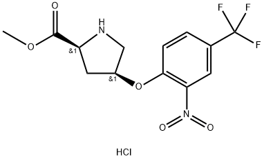 Methyl (2S,4S)-4-[2-nitro-4-(trifluoromethyl)-phenoxy]-2-pyrrolidinecarboxylate hydrochloride Struktur