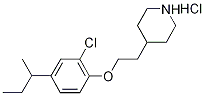 4-{2-[4-(sec-Butyl)-2-chlorophenoxy]-ethyl}piperidine hydrochloride Struktur