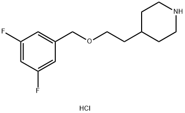 4-{2-[(3,5-Difluorobenzyl)oxy]ethyl}piperidinehydrochloride Struktur