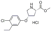 Methyl (2S,4S)-4-(4-chloro-3-ethylphenoxy)-2-pyrrolidinecarboxylate hydrochloride,1354488-47-3,结构式