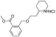 Methyl 2-{[2-(2-piperidinyl)ethoxy]-methyl}benzoate hydrochloride 化学構造式