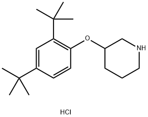 3-[2,4-Di(tert-butyl)phenoxy]piperidinehydrochloride Structure