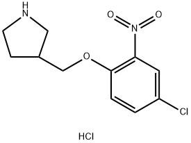 3-[(4-Chloro-2-nitrophenoxy)methyl]pyrrolidinehydrochloride Struktur