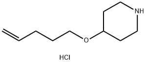 4-(4-Pentenyloxy)piperidine hydrochloride Structure