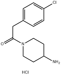 1-[(4-氯苯基)乙酰基]哌啶-4-胺盐酸盐, 1158780-29-0, 结构式