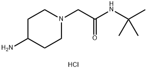 1-piperidineacetamide, 4-amino-N-(1,1-dimethylethyl)- Structure