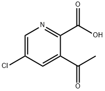 3-Acetyl-5-chloro-2-pyridine carboxylic acid Struktur