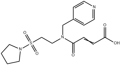 (E)-4-氧代-4-(4-吡啶基甲基-(2-吡咯烷-1-基磺酰基乙基)氨基)丁-2-烯酸, 929867-15-2, 结构式