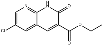 Ethyl 6-chloro-2-hydroxy-1,8-naphthyridine-3-carboxylate Structure