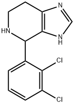 4-(2,3-ジクロロフェニル)-4,5,6,7-テトラヒドロ-3H-イミダゾ[4,5-C]ピリジン 化学構造式