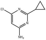 6-氯-2-环丙基嘧啶-4-胺 结构式