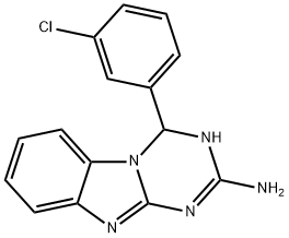 4-(3-Chlorophenyl)-1,4-dihydro[1,3,5]triazino-[1,2-a]benzimidazol-2-amine Structure