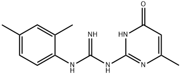 N-(2,4-二甲基苯基)-N'-(6-甲基-4-氧代-1,4-二氢嘧啶-2-基)胍 结构式
