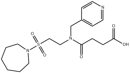 4-[[2-(Azepan-1-ylsulfonyl)ethyl](pyridin-4-ylmethyl)amino]-4-oxobutanoic acid Struktur