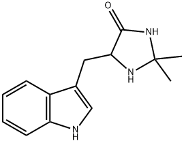 5-(1H-Indol-3-ylmethyl)-2,2-dimethylimidazolidin-4-one Struktur