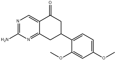2-氨基-7-(2,4-二甲氧苯基)-7,8-二氢-6H-喹唑啉-5-酮,848753-19-5,结构式