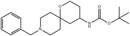 (9-苄基-1-氧杂-9-氮杂螺[5.5]十一-4-基)氨基甲酸叔丁酯, 1306739-43-4, 结构式