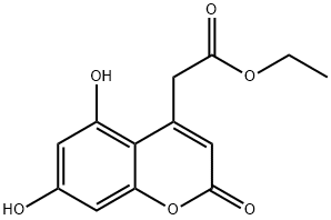 (5,7-二羟基-2-氧代-2H-苯并吡喃-4-基)乙酸乙酯 结构式