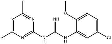 N-(5-Chloro-2-methoxyphenyl)-N'-(4,6-dimethylpyrimidin-2-yl)guanidine 化学構造式