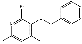 3-(Benzyloxy)-2-bromo-4,6-diiodopyridine Struktur