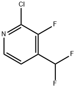 2-クロロ-3-フルオロ-4-(ジフルオロメチル)ピリジン 化学構造式