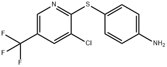 4-{[3-Chloro-5-(trifluoromethyl)-2-pyridinyl]-sulfanyl}aniline Structure