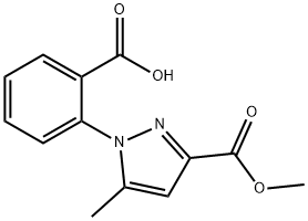 2-[3-(Methoxycarbonyl)-5-methyl-1H-pyrazol-1-yl]-benzoic acid 结构式