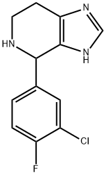4-(3-氯-4-氟苯基)-4,5,6,7-四氢-3H-咪唑并[4,5-C]吡啶, 1189749-85-6, 结构式