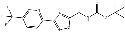 tert-Butyl [3-(5'-(trifluoromethy)lpyridin-2'-yl)-[1,2,4]methyl]- -carbamate 化学構造式