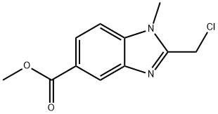 2-(氯甲基)-1-甲基-1H-1,3-苯并二唑-5-羧酸甲酯 结构式