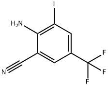 2-Amino-3-iodo-5-(trifluoromethyl)-benzenecarbonitrile,1221792-71-7,结构式