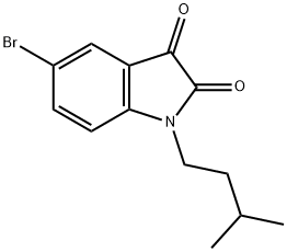 5-溴-1-(3-甲基丁基)-1H-吲哚-2,3-二酮 结构式