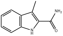 3-メチル-1H-インドール-2-カルボキサミド 化学構造式