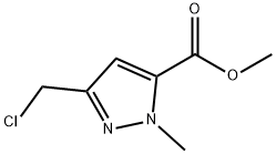 5-Chloromethyl-2-methyl-2H-pyrazole-3-carboxylic acid methyl ester Struktur