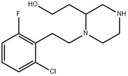 2-{1-[2-(2-Chloro-6-fluorophenyl)ethyl]-2-piperazinyl}ethanol Structure