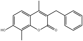 3-(苄基)-7-羟基-4,8-二甲基-香豆素 结构式