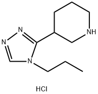 3-(4-丙基-4H-1,2,4-三唑-3-基)哌啶二盐酸盐 结构式