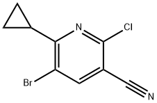 5-溴-2-氯-6-环丙基尼古丁腈, 1221792-18-2, 结构式