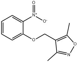 3,5-Dimethyl-4-[(2-nitrophenoxy)methyl]isoxazole Struktur