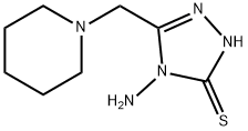 4-氨基-5-(哌啶-1-基甲基)-4H-1,2,4-三唑-3-硫醇 结构式